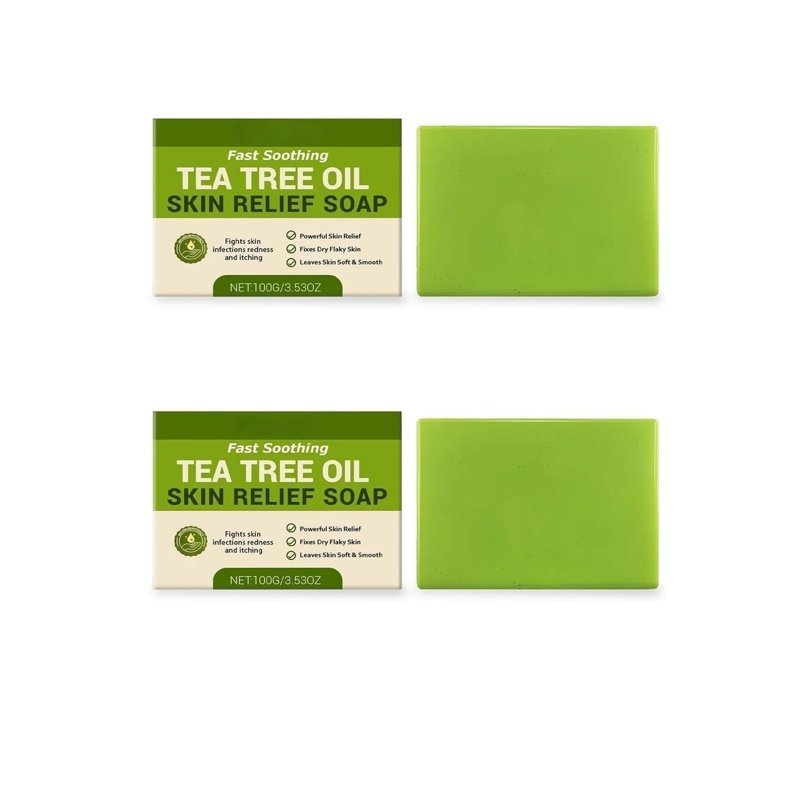 jabón de árbol de té Barra de baño limpiadora con jabón for el cuerpo y la cara aceite árbol té