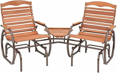 Amazon Com Bs Patio Rocking Chairs Set With Table Double Glider Outdoor 2 Person Wood Seat Steel Frame Garden Very Durable Bench Silently Gliding Relax Conversation Set Ebook By Badashop Garden