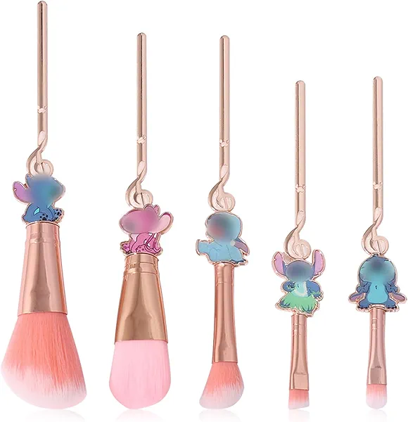 Makeup Brush 5-Piece Set (Pink): Anime Make Up Brush Set Collection, A Great Choice for Girls' Beauty Essentials