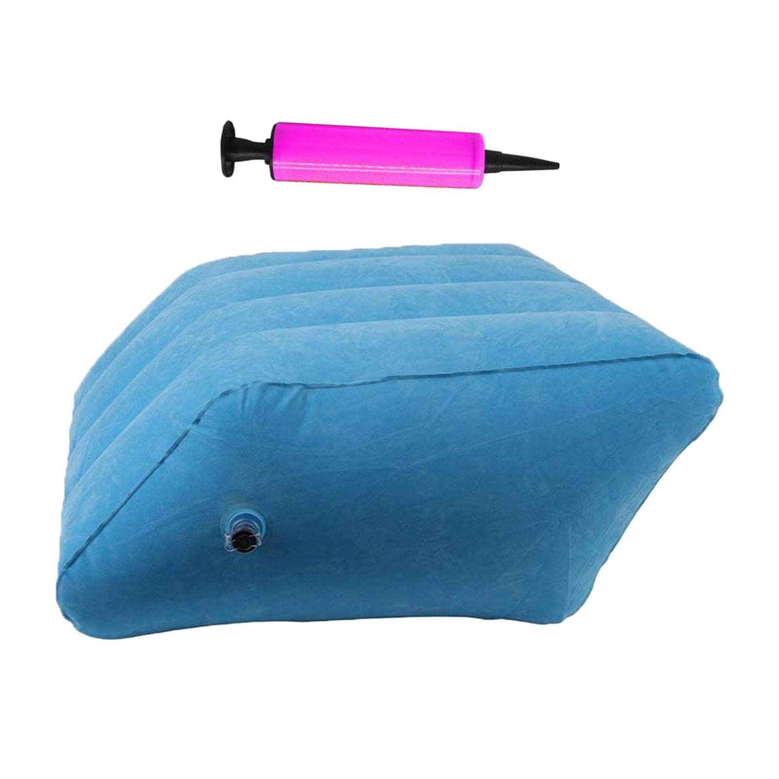 Generic Inflatable Leg Knee Relief Wedge Rest Support, Leg Pillow+Pump, 60x50x30cm