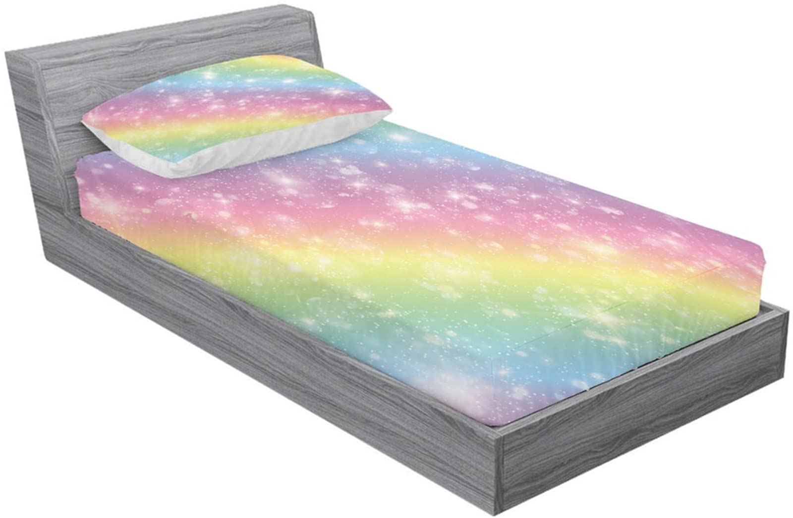 Parure de lit microfibre anti-plis avec drap-housse pour lit enfant
