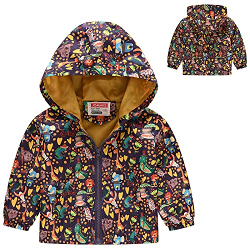 Toddler Boys Girls Casual Jacket Printing Cartoon Hooded Outerwear Zipper Coats Long Sleeve Windproof Coats3