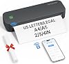 Mobile Printer Bluetooth Thermal Printer A4 Portable Printer Inkless Printer with Android & iOS for Mobile Phone & Laptop Supports 210 x 297 mm A4 Thermal Paper D80 Grey