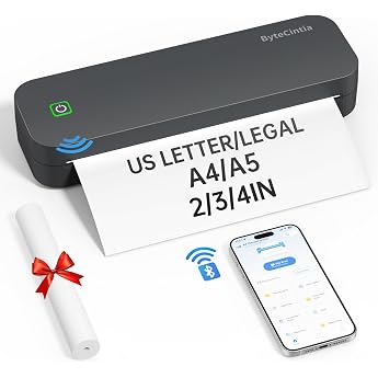 A4 D80 Portable Thermal Printer Inkless Bluetooth Grey