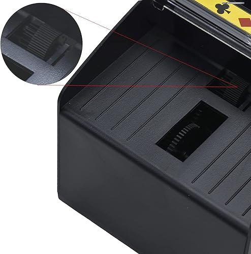 Miniatura 3 de Nileole Barajador automático de cartas de 2 cubiertas, barajador a batería para UNO, Phase10, Texas Hold'em, Poker, juegos de cartas caseras, Negro