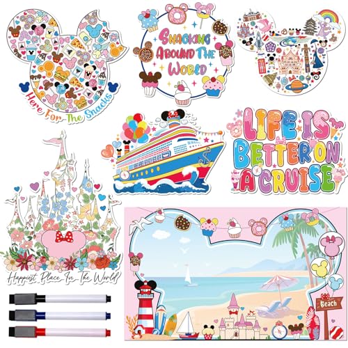 Imanes decorativos de crucero mouse 7 piezas