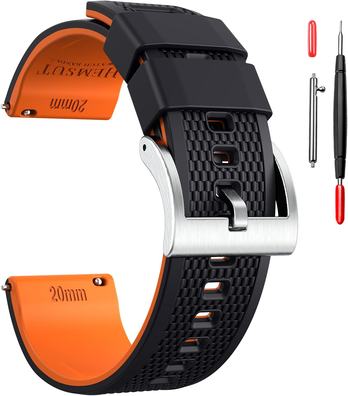 - Soft Silicone Quick Release Watch Bands,18mm 20mm 22mm Rubber Replacement Watch Strap for Men Women