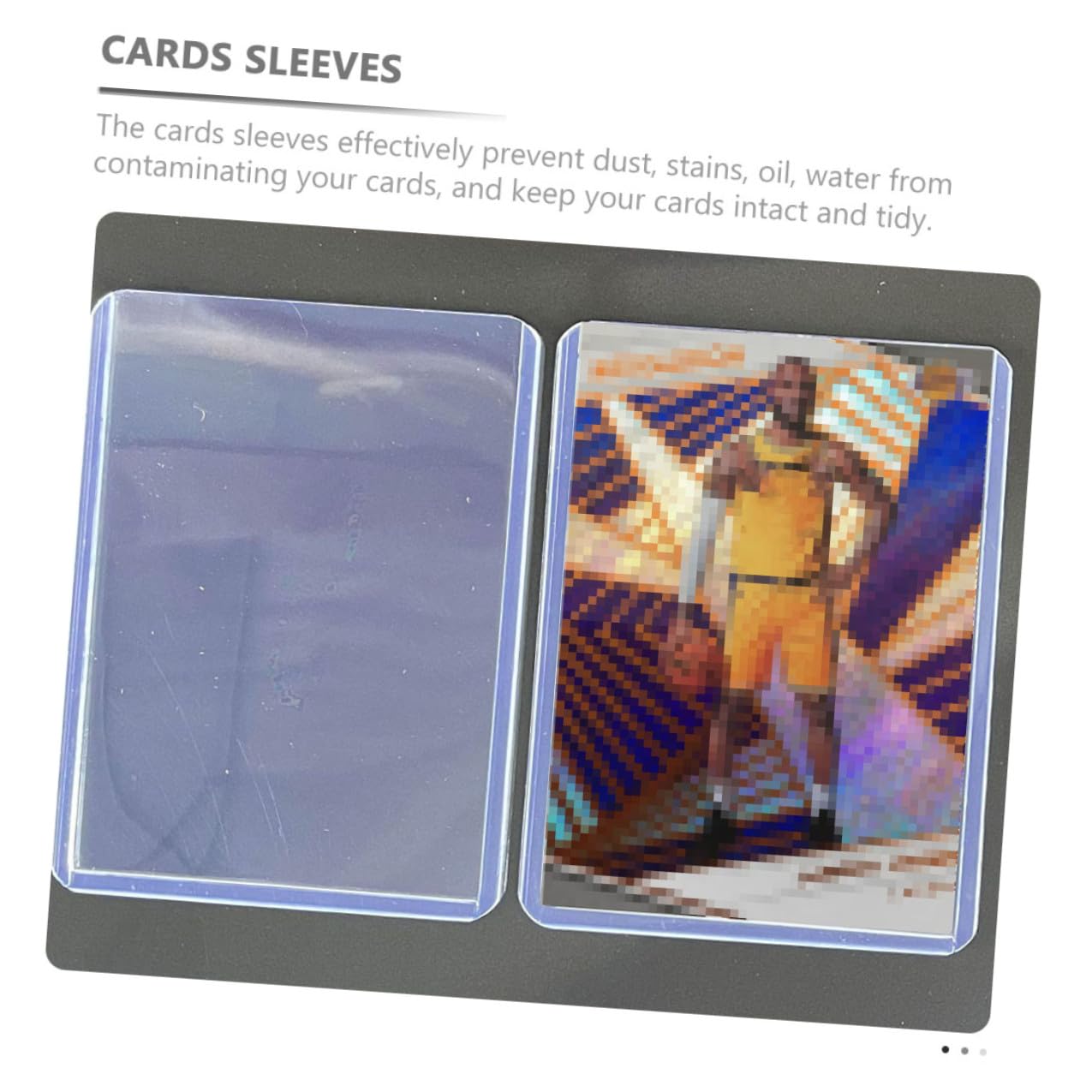 ORFOFE 100 Stück Kartenhüllen PVC Schutzfolie Transparent Trading Cards Sleeves Anti kratz Sammelkarten Schutzhüllen für Spielkarten Fotos Sportkarten