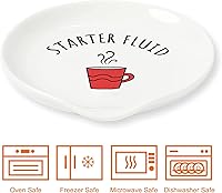 Vista 4 de TUNGURIS Divertido soporte para cucharas de café, accesorios de barra de café, soporte para cuchara de café, soporte para cuchara de cerámica