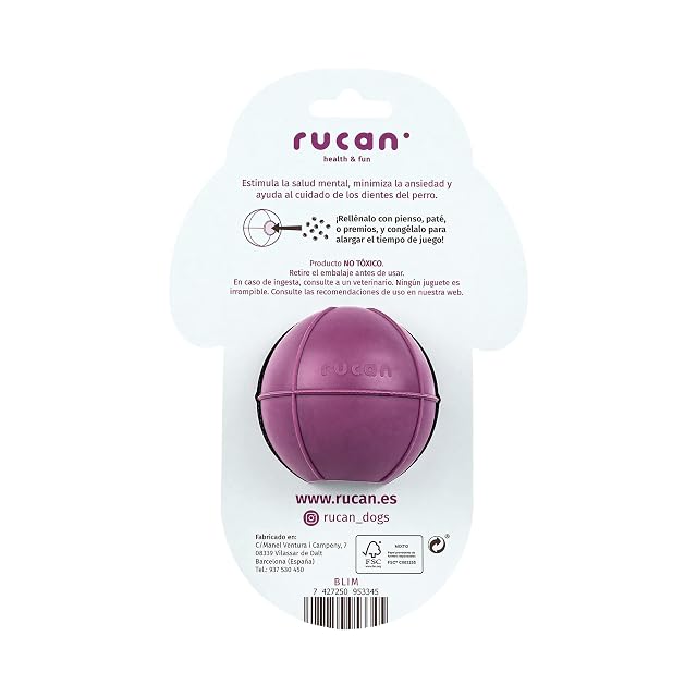 Foto 2 de 5 de Rucan Dog Ball Pelota para Perros - Juguete Interactivo Indestructible - Pelota para Rellenar con Comida
