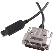 USB to DB25 RS232 Serial Adapter Converter Cable Null Modem FTDI Driver Programming for Sharp X68K X68000 PC Communicate Programming Cable