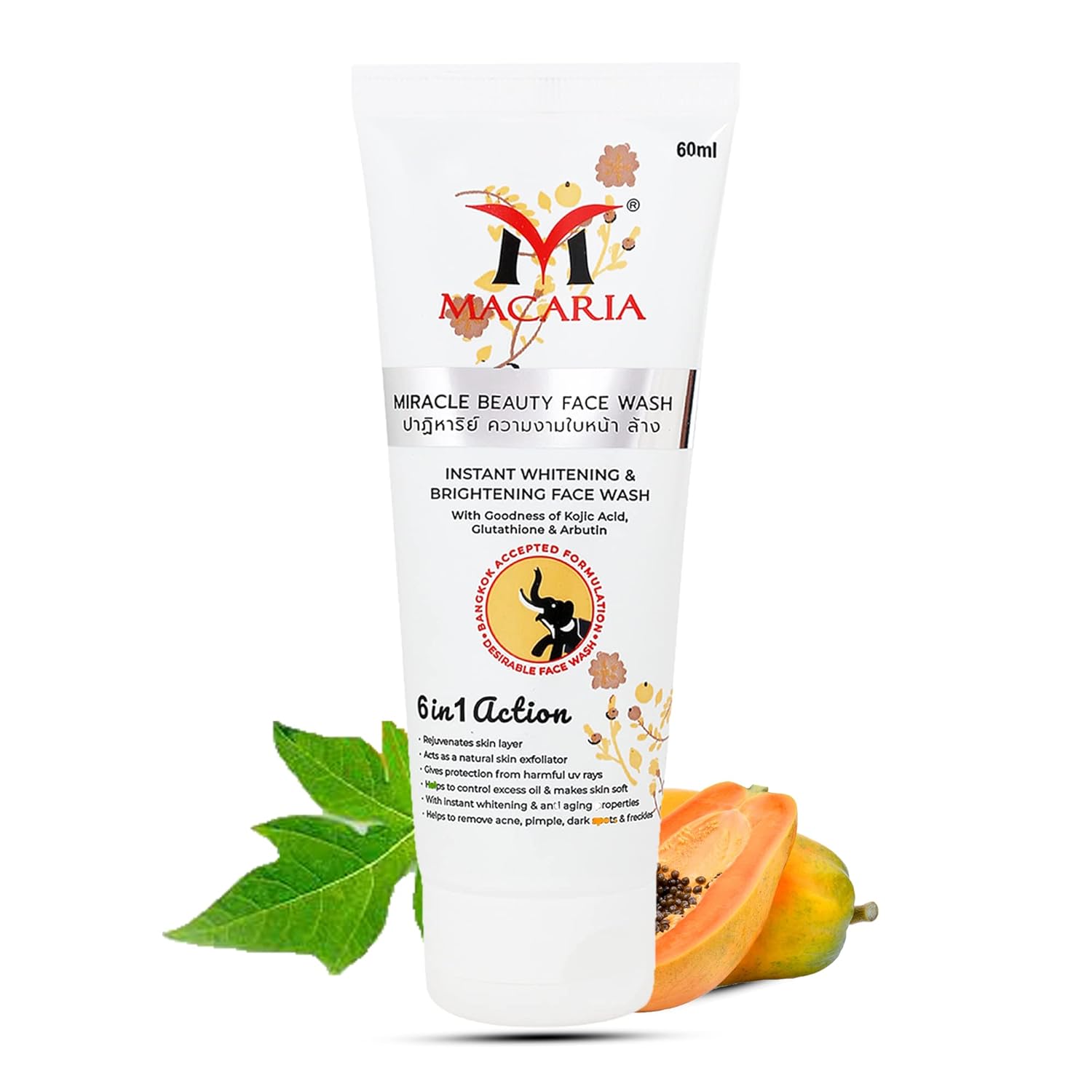 Miracle Beauty Face Wash for Instant Whitening – Skin Brightening, Acne & Dark Spot Removal – Salicylic Acid Facewash for Oily, Dry, and Sensitive Skin – Best Face Wash for Men & Women, 60ml Miracle Beauty Face Wash for Instant Whitening – Skin Brightening, Acne & Dark Spot Removal – Salicylic Acid Facewash for Oily, Dry, and Sensitive Skin – Best Face Wash for Men & Women, 60ml