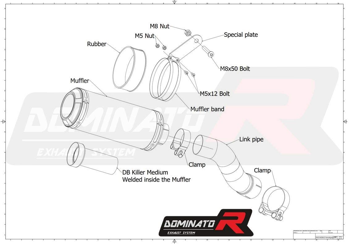 DOMINATOR EU Homologado aprobado Silenciador Escape GP compatible con Z 900 2017-2019