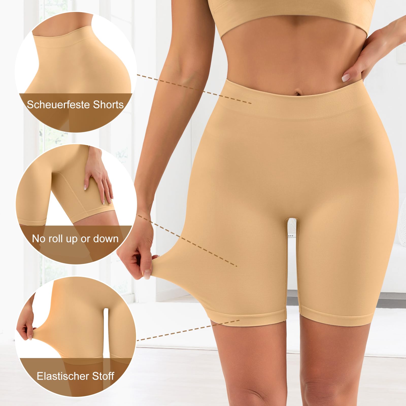 YADIFEN Confezione da 3 slip da donna senza cuciture, anti sfregamento, mutandine lisce modellanti