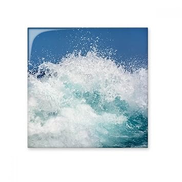DIYthinker Science Nature Ocean Water Sea Wave Picture Ceramic Bisque Tiles Bathroom Decor Kitchen Ceramic Tiles Wall Tiles Small Small Multi