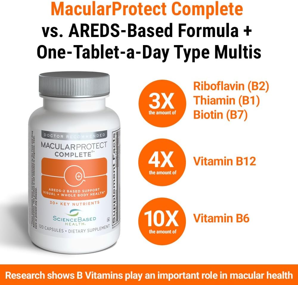 ScienceBased Health MacularProtect Complete – AREDS 2 Eye Health Supplement & Daily Multivitamin – 30+ Nutrients with Lutein & Zeaxanthin – Supports Vision & Whole Body Health – 120 Capsules - Image 7
