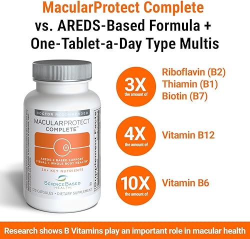 Miniatura 8 de MacularProtect Complete – AREDS 2 Suplemento de salud ocular con multivitamínico diario – Más de 30 nutrientes clave con luteína y zeaxantina –