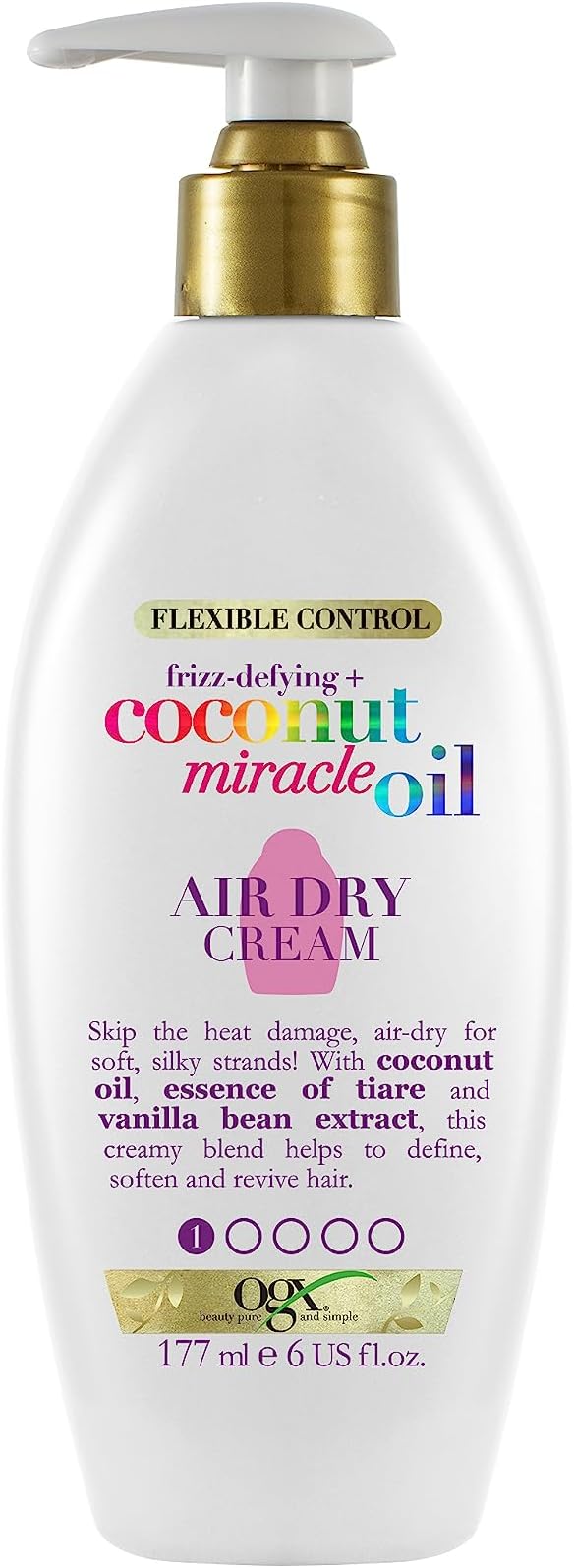 Coconut Miracle Oil Leave Air-Dry Hair Cream, 177ml