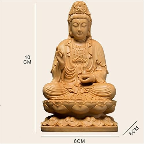Miniatura 6 de ALDEPO Sculpture Tabletop Unique Statue Sculpture Statues Figurines Decor,Pray Buddha Wood Figurines Craft Sculpture Decoration Buda Carving