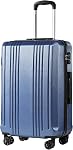 Coolife Valise de bagages PC+ABS avec TSA Verrouiller Spinner continuer sur Hardshell Léger 20in 24in 28in(Bleu de glace, S(20in_Carry on)