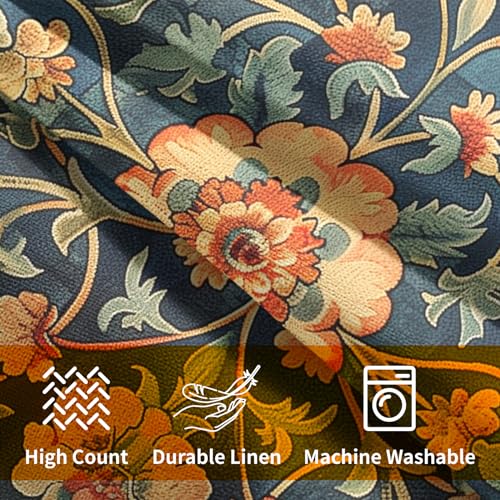 Kawani Vintage Floral Pillow Covers 18X18 Inch Set Of 2 Antique Botanical Flowers Tapestry Pattern Decorative Throw Pillow Covers Modern Art Deco Pillowcases thumb #7