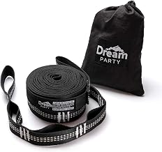 【Professional Mountain Climber Reviewed】 Hanging Chain Hammock Straps 2-Piece Set (Length 370cm, 20 Nodes + 1 Loop, Load Capacity 680kg) (Includes Dedicated Storage Bag) Camping Rope Hammock Straps
