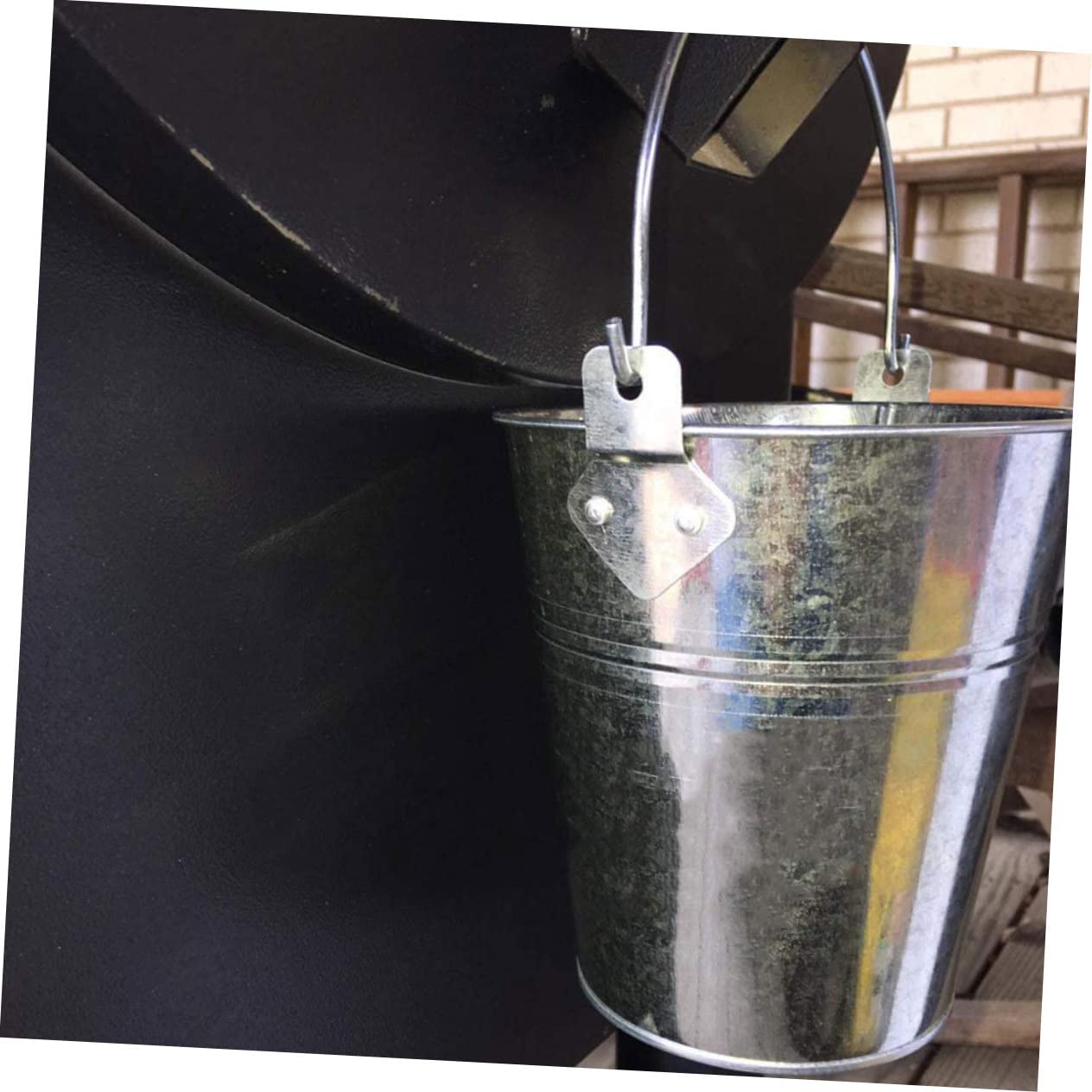 Abaodam 10pezzi Secchio Grasso per Barbecue Esterno con Bustine Monouso in Secchiello Gocciolante per Olio e Grasso Facile da Installare e Sostituire Portatile e Resistente per Pulizia