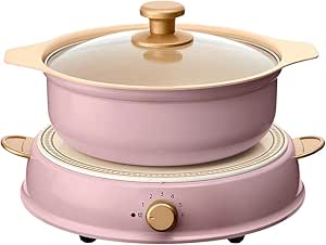 アイリスオーヤマ IHクッキングヒーター IHコンロ 1400W 鍋セット ricopa アッシュピンク IHLP-R14-PA