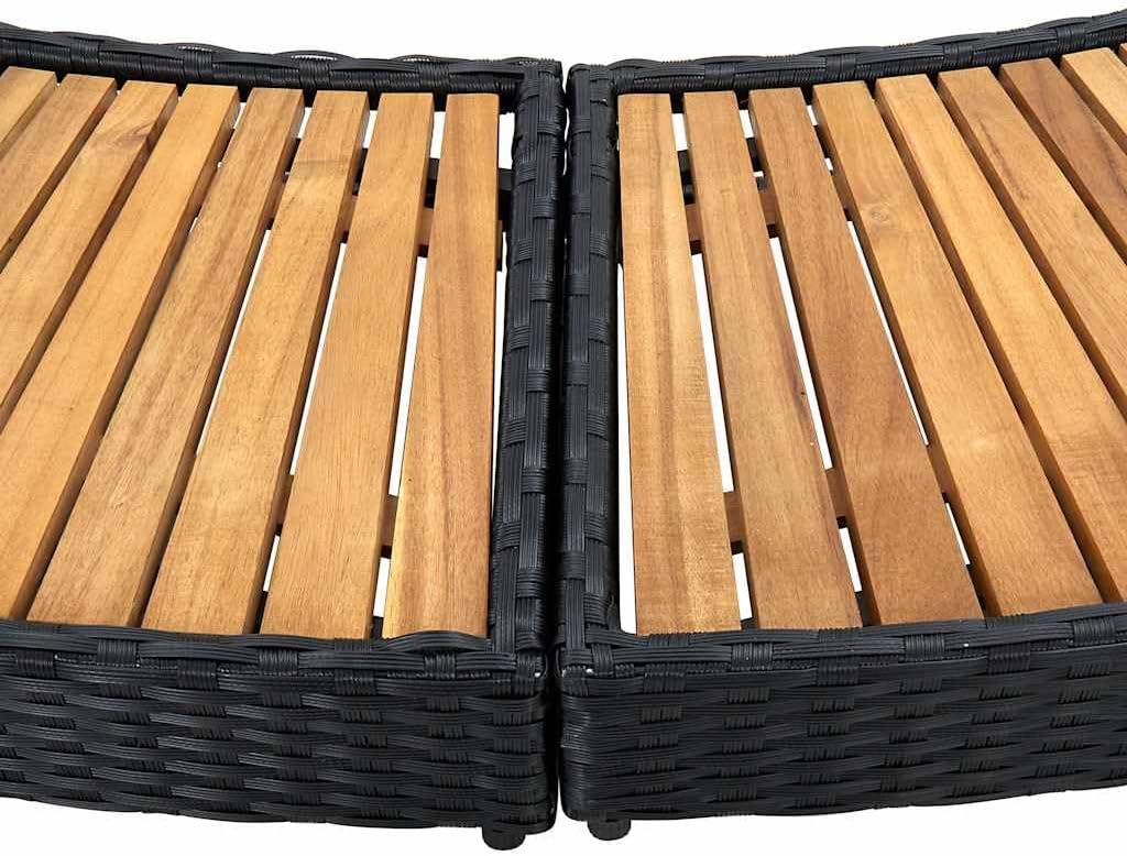 YAFF Contemporary Black and Natural Wood Spa Surround – Stylish Outdoor and Indoor Hot Tub Frame with Comfortable Sofa and Ample Storage; Accommodates up to 6 People; Perfect for Gardens and Sunrooms