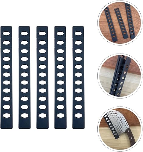 Miniatura 6 de 5 unids cuchillo negro universal cuchillo guardias cortador de cocina cubiertas guardias plástico horizontal cuchilla protectores mangas