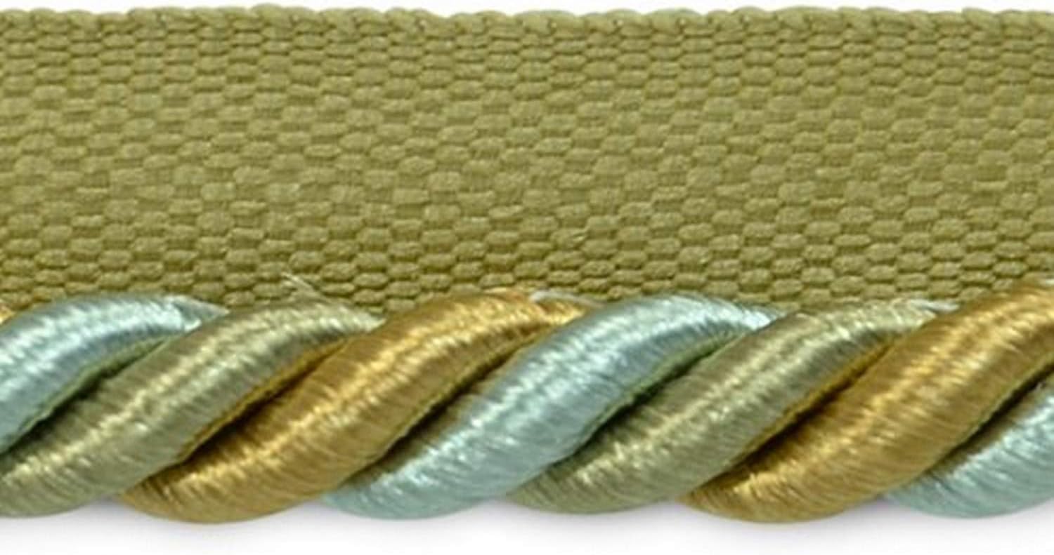 Trims by the Yard Preshea 3/8" Twisted Lip Cord Trim | Sage Multi| (20 yard cut)