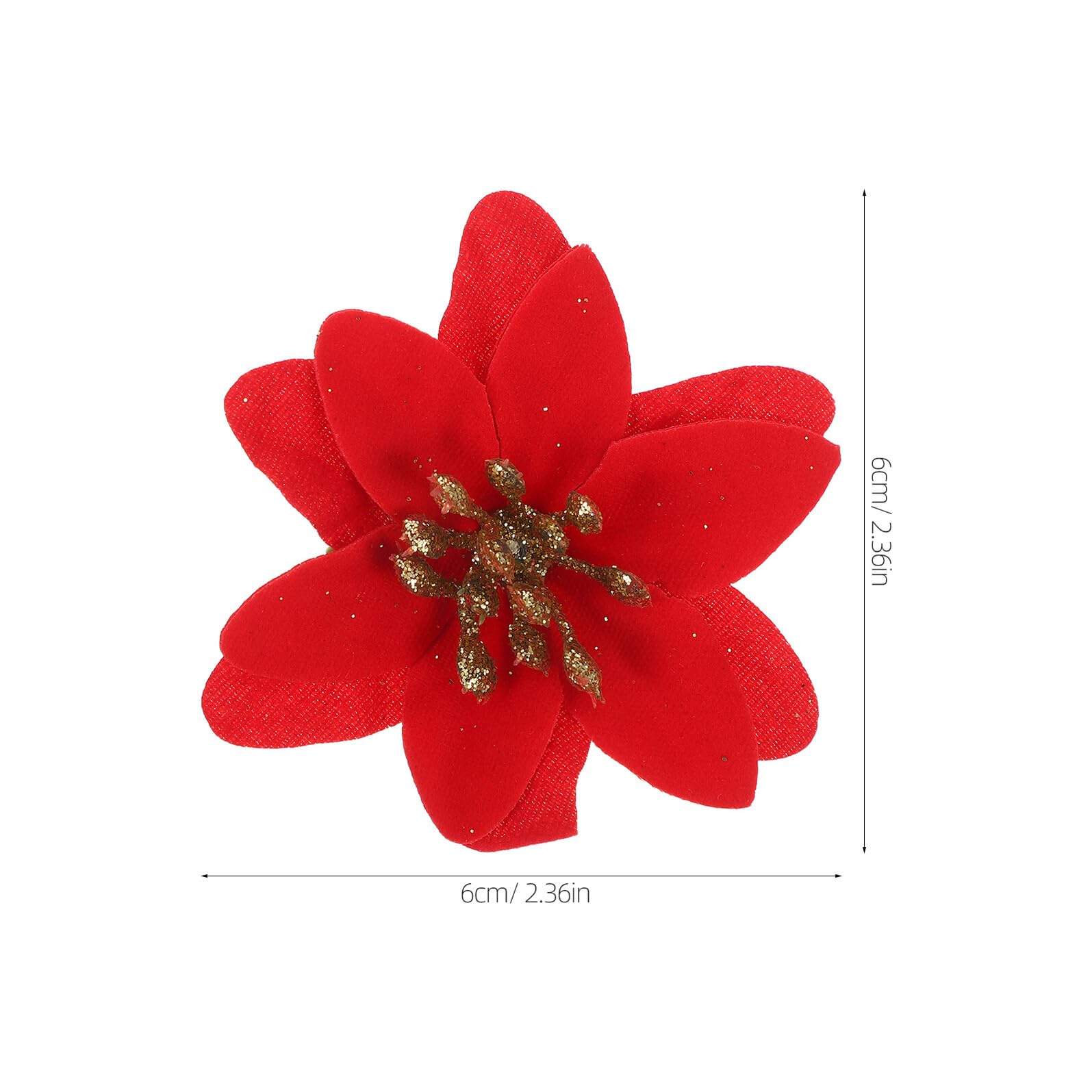10 Pièces Fleurs Artificielles de Noël Guirlandes Décoratives pour Fête Fleurs Artificielles de Noël
