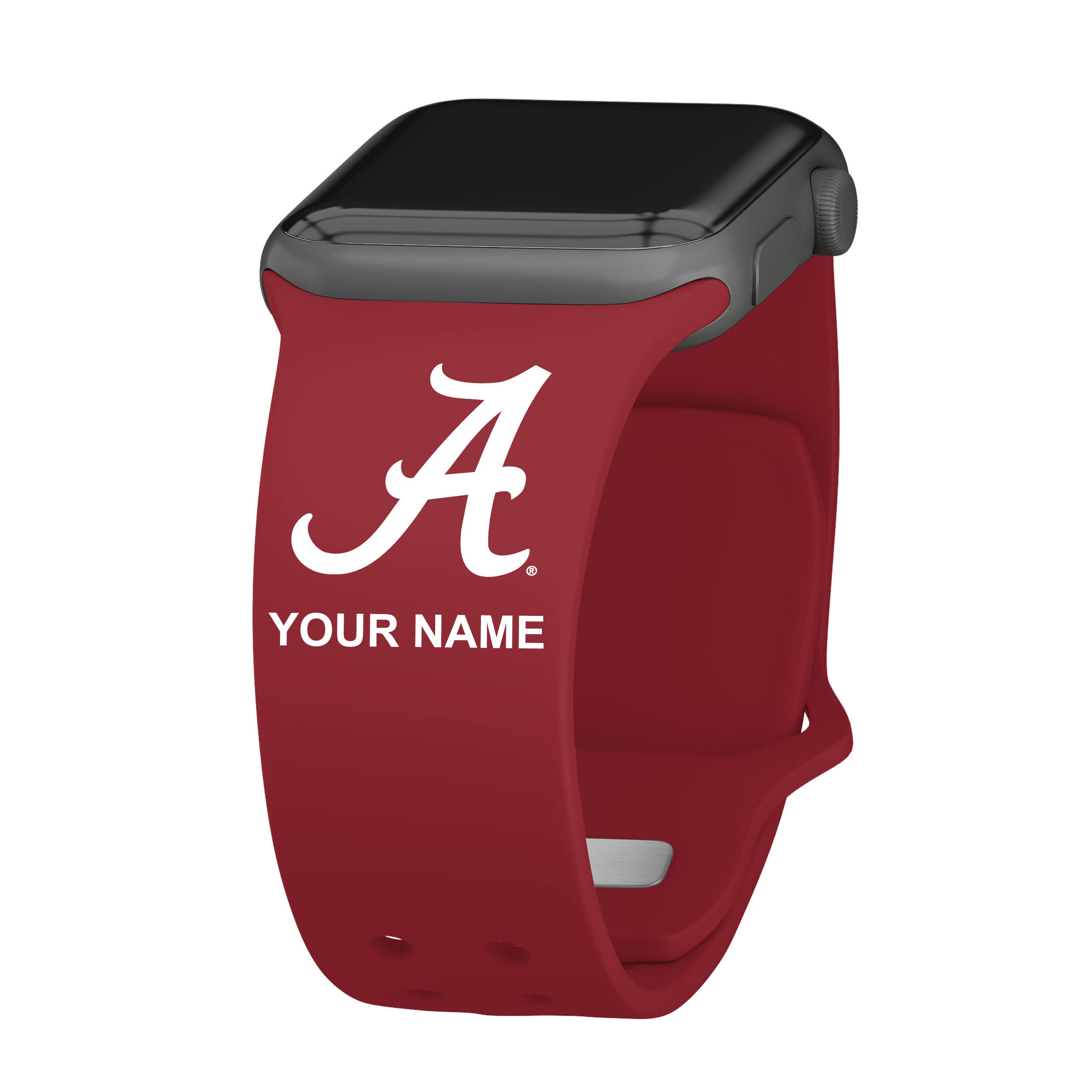Affinity Bands Alabama Crimson Tide Custom HD Watch Band Compatible with Apple Watch (42/44/45mm Short Crimson)