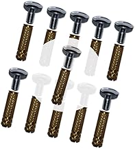 PisciHogar | Anchor Screws for Cover, Canvas, Pool Cover | Includes Stainless Steel Screw + Brass Plug + Stainless Steel Allen Expander | Ø 10 mm | Pack of (10 Pcs)