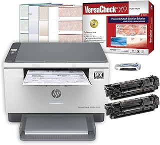 VersaCheck HP Laserjet M234 MXE MICR Check Printer X9 Platinum 5-User Check Printing Software Bundle, White