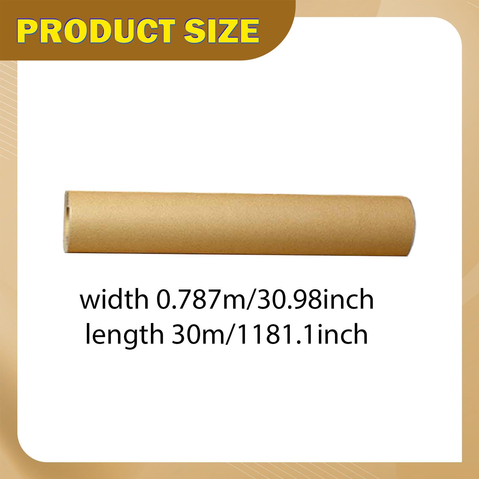 MotiveTech Papier Rouleau Papier D'Emballage Rouleau Colis Papier Décoratif Fibre Vierge Écologique Adapté pour Événement Festif Décoration M, 80 G 30 M