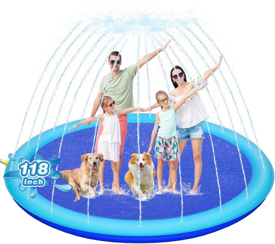 Non-Slip Splash Pad for Kids and Dog