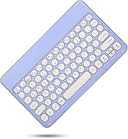 Vista 5 de HENGHUI Funda para teclado Fire HD 10 Plus/Fire HD 10 (11ª generación, versión 2021) Funda de teclado redonda de color con teclado inalámbrico