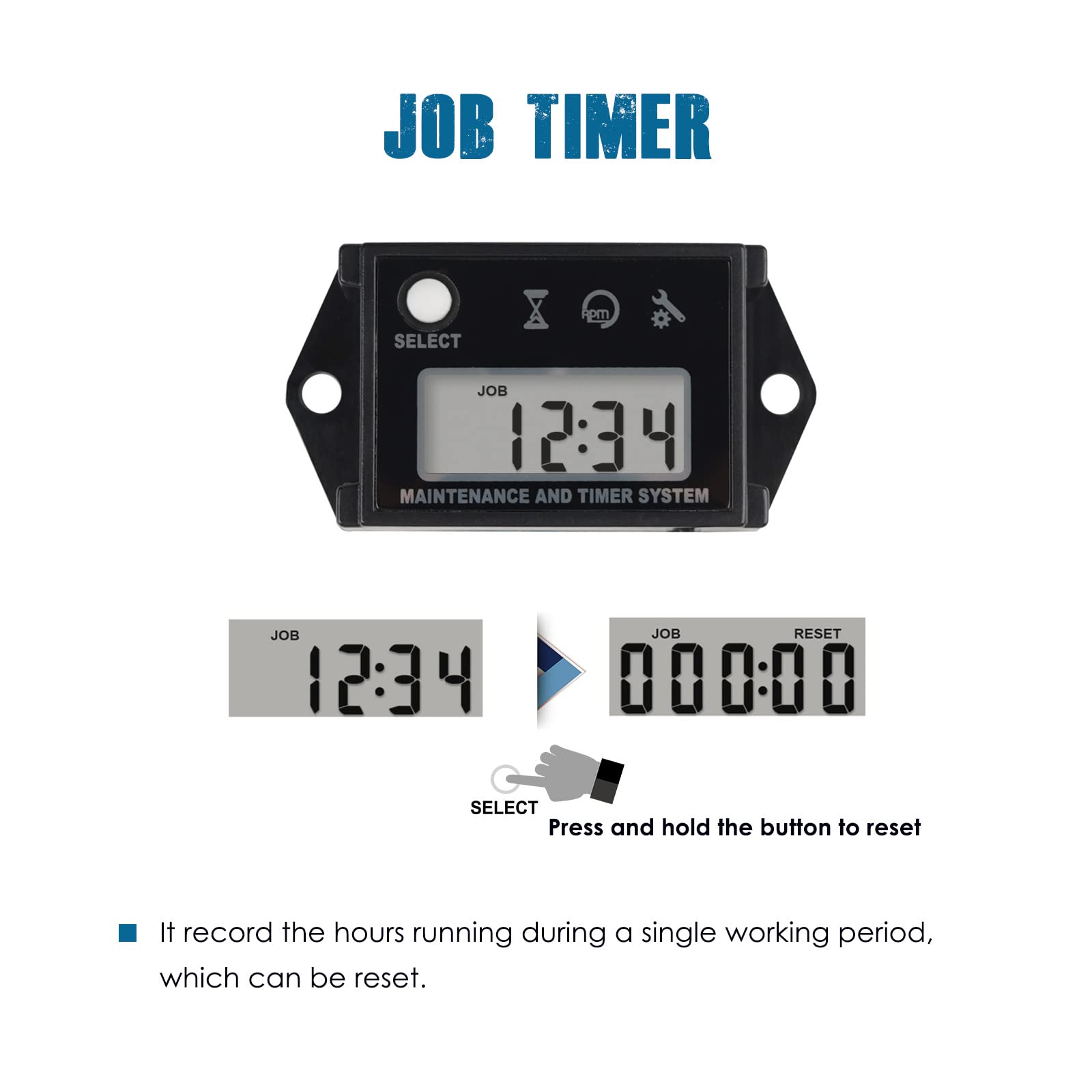 Amazon.com: Runleader Digital Hour Meter Tachometer for