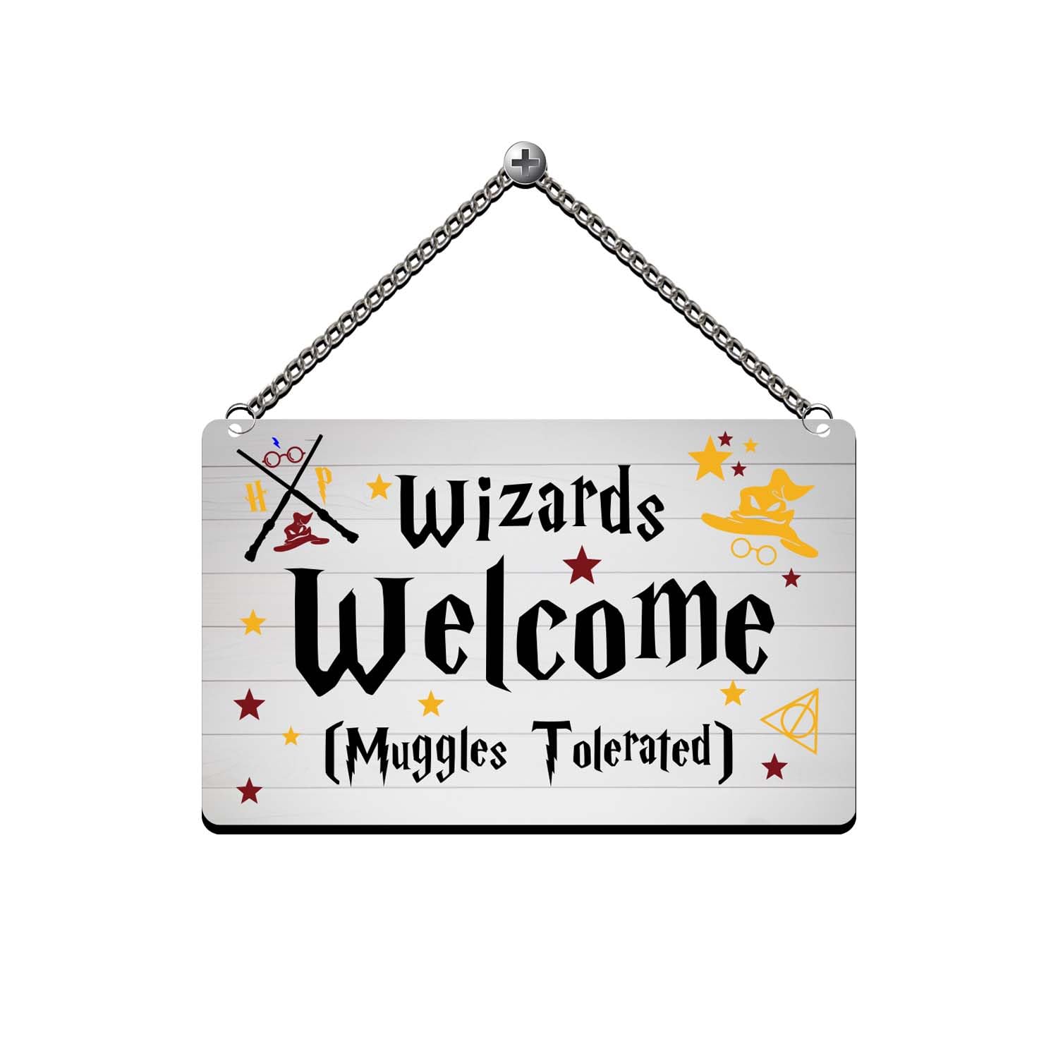 Harry Potter Wall Hanging - Wizards Welcome Decor -1