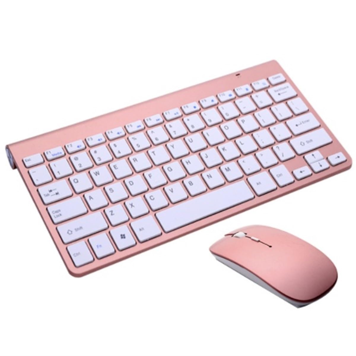 Tastatur Maus Tastatur-Maus-Set, leises, energiesparendes for Büro Kombi(Pink)