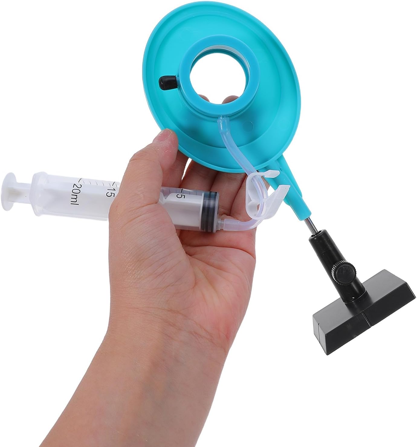 1 Set Optics Science Experiment Kit: Classroom Physics Optical Teaching Tool with Adjustable Water Fillable Lens - Refraction Demonstration Equipment