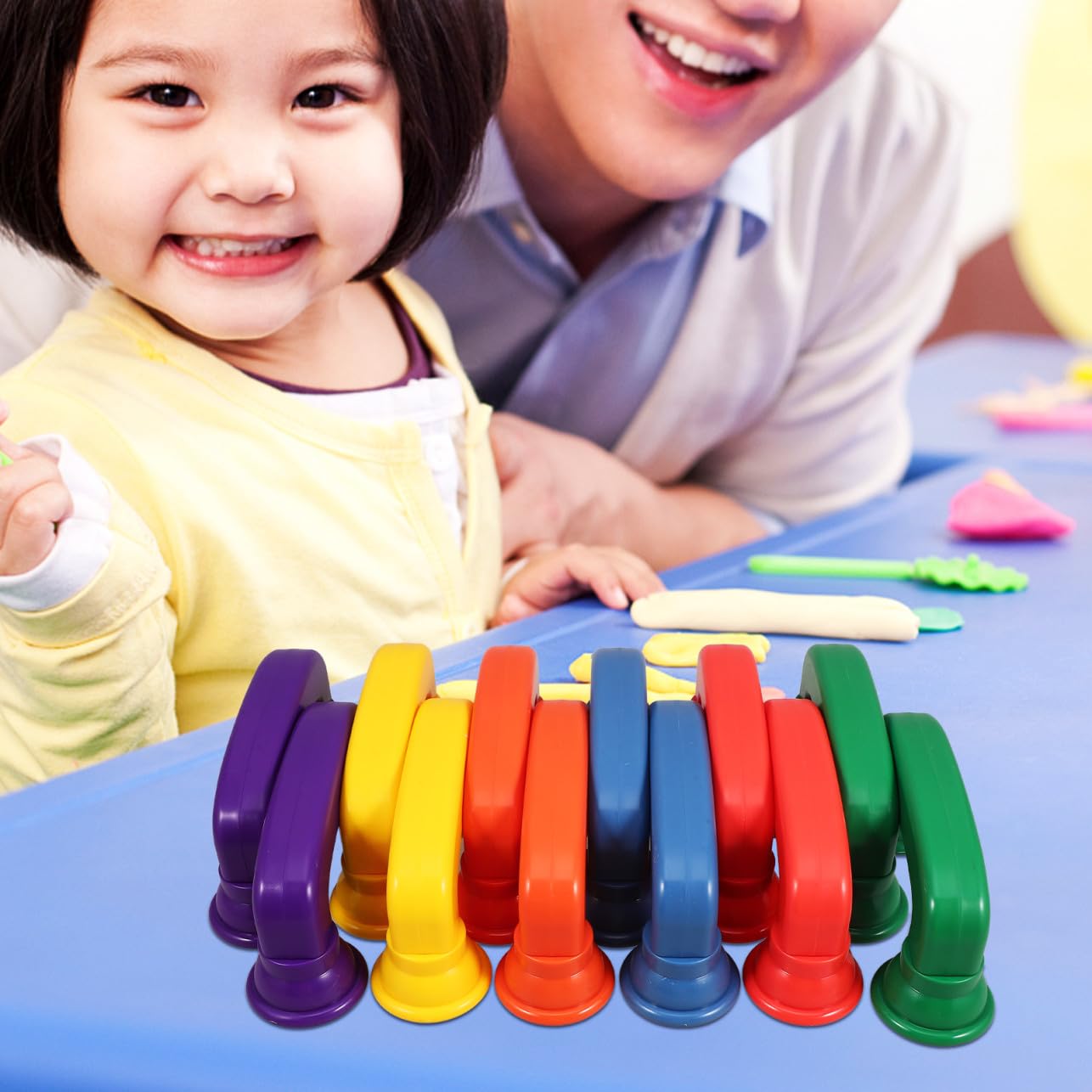 Teléfono Susurrante de Juguete para Niños, 12 Piezas de Plástico Abs Bordes Suaves y Colores Brillantes para Juego Educativo y Divertido