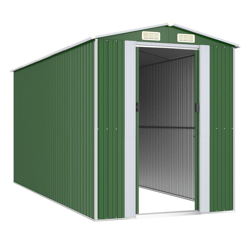 Générique Abri de Jardin Vert 192x440x223 cm Acier galvanisé,Maison & Jardin,Pelouses & Jardins,Vie en extérieur,Structures extérieures,Cabanes & abris de Jardin,3147430
