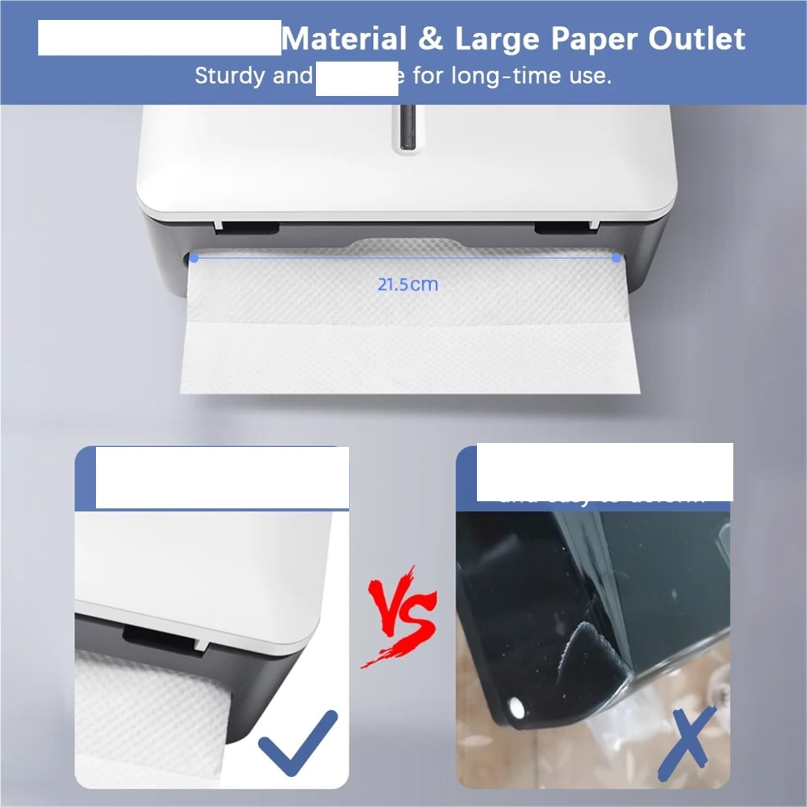 Portafazzoletti da Parete Dispenser di fazzoletti da Bagno Porta Asciugamani di Carta a Parete Dispenser di Asciugamani for Porta Carta igienica da Cucina(Dark Gray)
