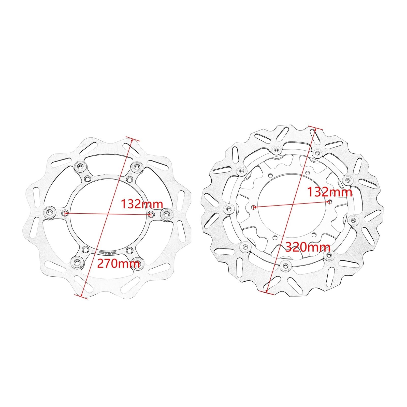 Disco Dischi Freno Moto Per 320 Millimetri 270 Flottante Disco Freno Anteriore Rotore Per WR YZ 125 250 250F 426F 450F YZ250X YZ250FX 1998-2021 Parti Universali