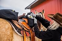 Vista 5 de TrailMax Bolsas de sillín de cuerno grandes; bolsas de sillín de cuerno para caballos; bolsas de sillín para montar en senderos para sillines