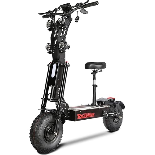 X1472VPRO 75-Mile Warrior Electric Scooter Adults: 10000W Twin Torque 65MPH, 72V 40Ah Enduro Battery + 14" Off-Road Tires, Tackle Trails & Commutes!