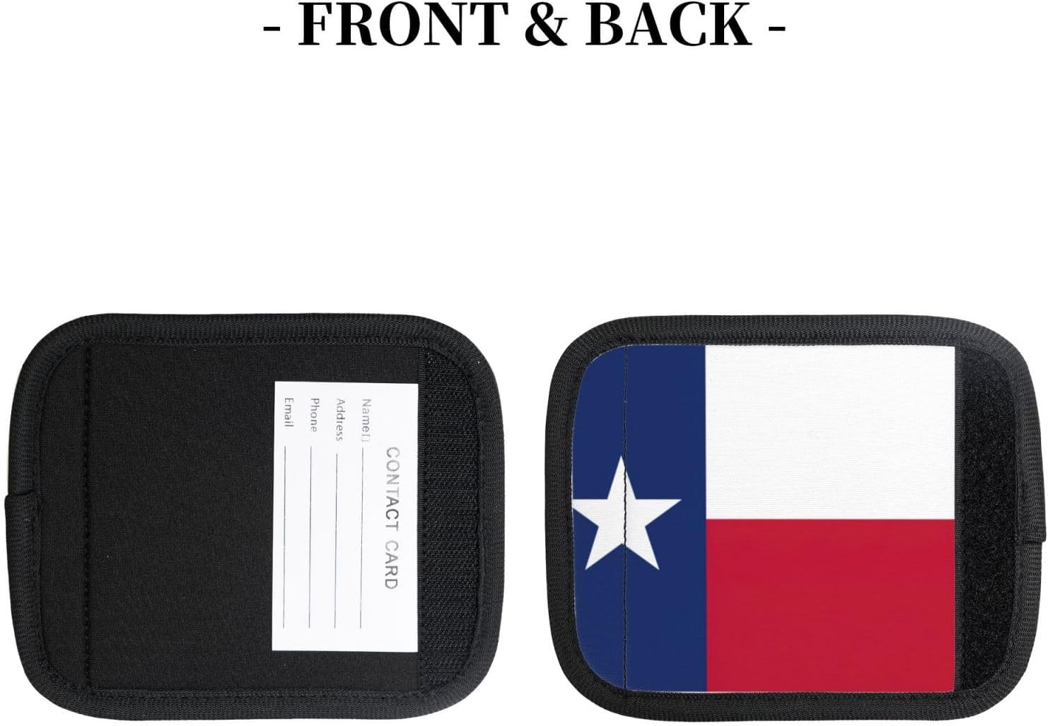 Flag of Texas Print 2 Pack Luggage Handle Wrap for Suitcase, Comfort Soft Handle Covers, Luggage Accessories