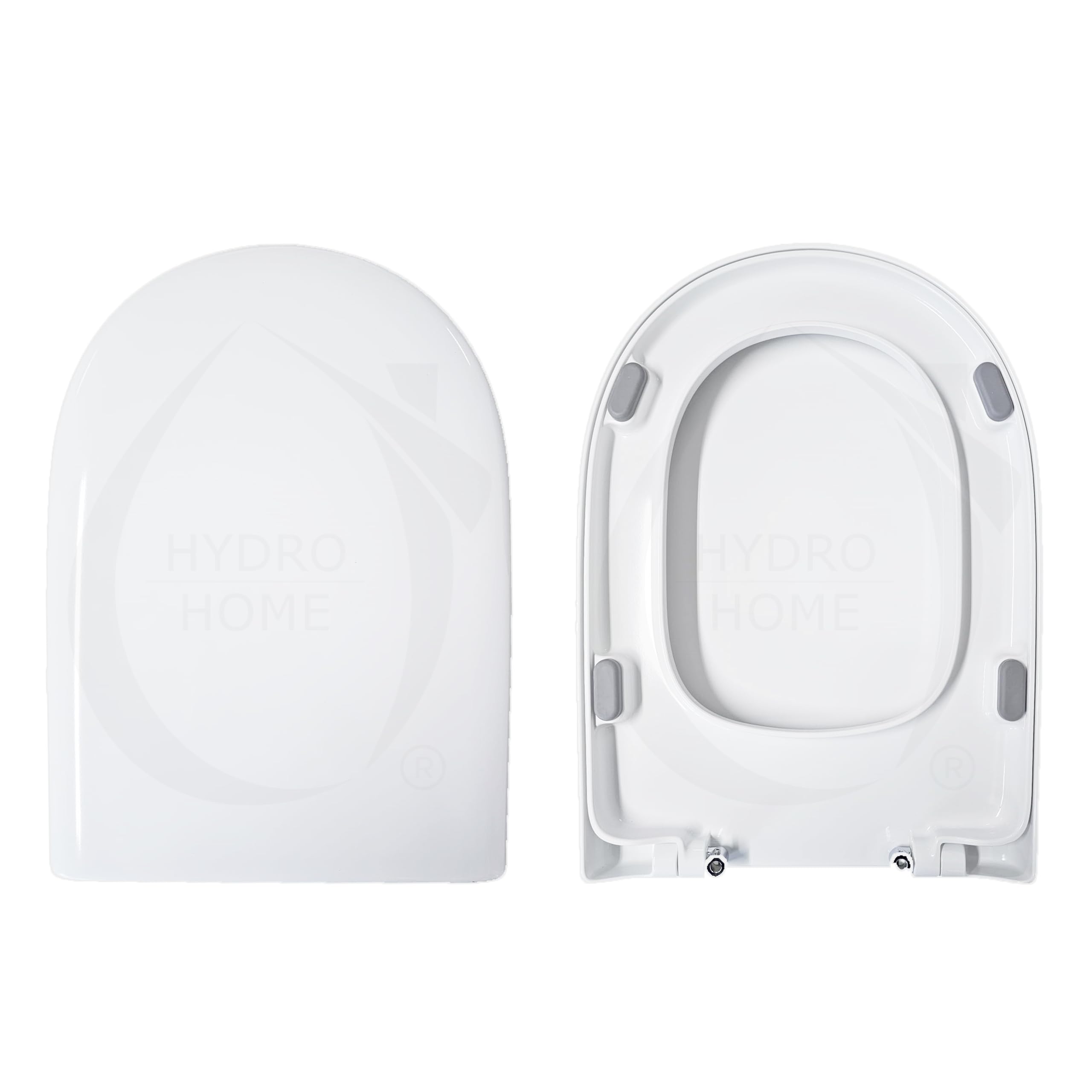 Copriwater Sedile Wc ABC HIDRA Come Originale, In Plastica Termoindurente Avvolgente,Colore Bianco MADE IN ITALY CHIUSURA AMMORTIZZATA